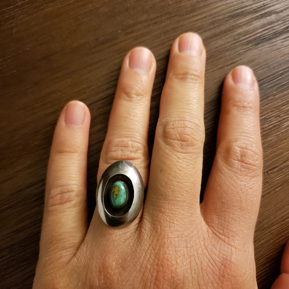 Vintage Sterling Silver Turquoise Ring